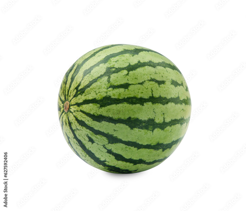 One whole ripe watermelon isolated on white One whole ripe watermelon isolated on white
