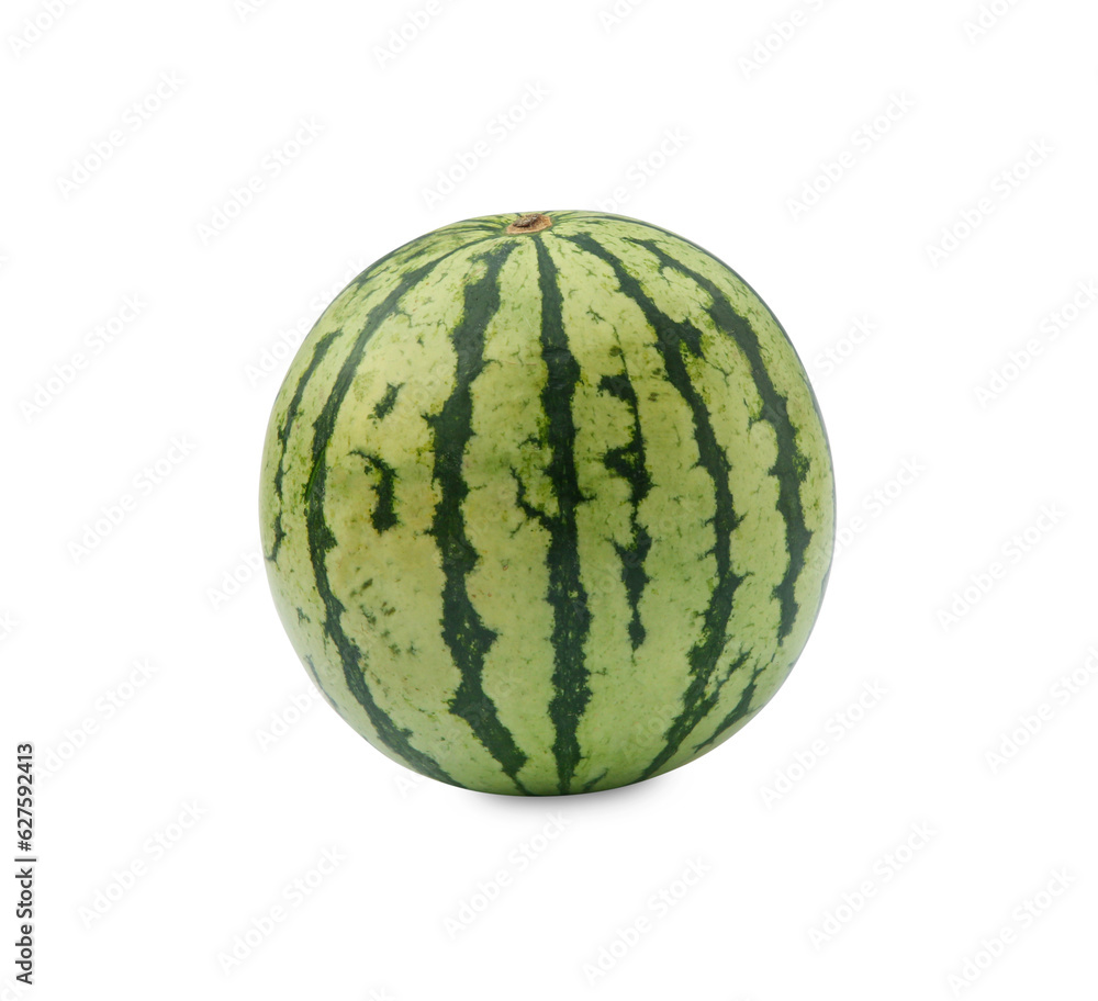 One whole ripe watermelon isolated on white One whole ripe watermelon isolated on white