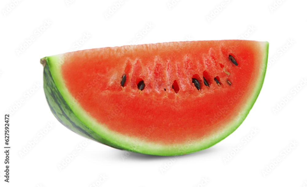 Piece of delicious ripe watermelon isolated on white Piece of delicious ripe watermelon isolated on white