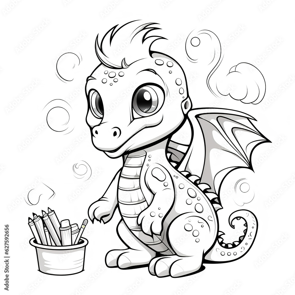 Fototapeta premium coloring page for kids, simple, white background