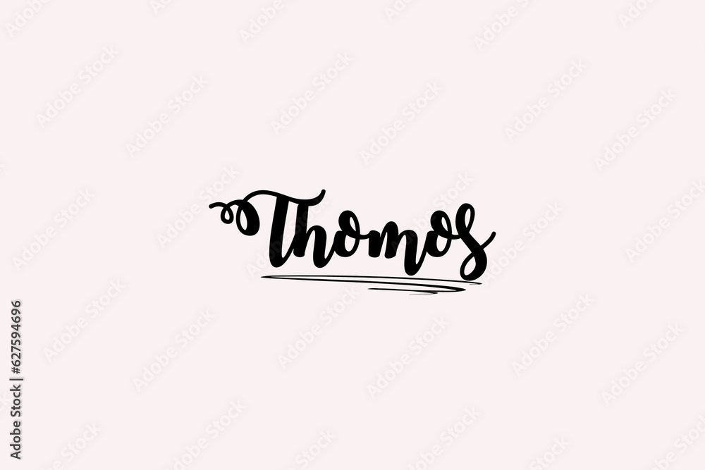 Creative and stylish thomos name signature