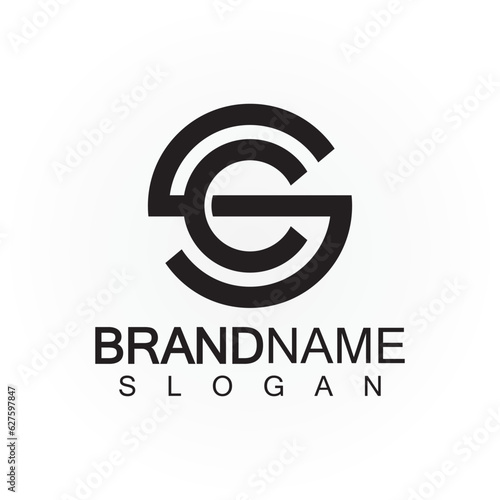 Alphabet letters monogram logo CS,SC,S and C, elegant and Professional letter icon design