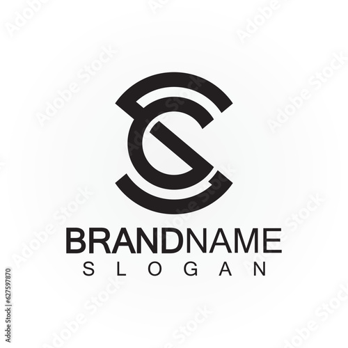Alphabet letters monogram logo CS,SC,S and C, elegant and Professional letter icon design