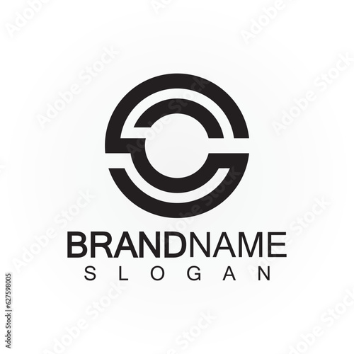 Alphabet letters monogram logo CS,SC,S and C, elegant and Professional letter icon design