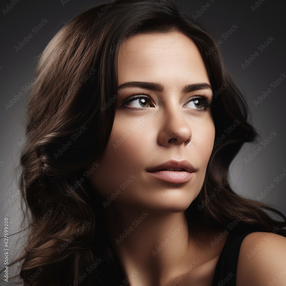 beautiful woman close up portrait. Generative AI beautiful woman close up portrait. Generative AI