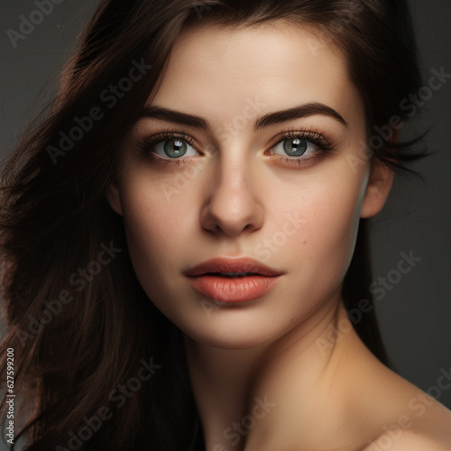 beautiful woman close up portrait. Generative AI