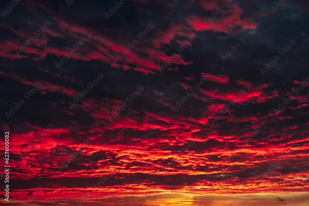 The Breathtaking Beauty of a Blood Red Sunset Sky