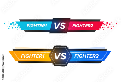 Versus sign. Battle scoreboard vector illustration
