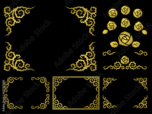 金色のいばらのフレームセット