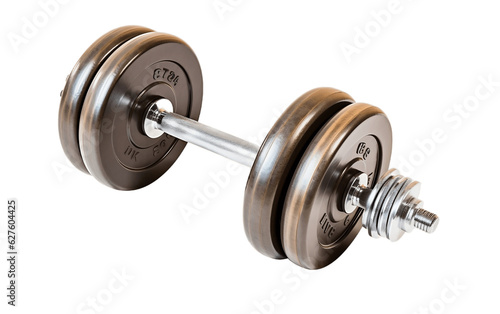 Gym Dumbbell isolated on transparent background. AI