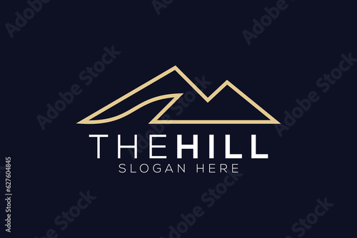 Minimal and Trendy hill Logo design vector template