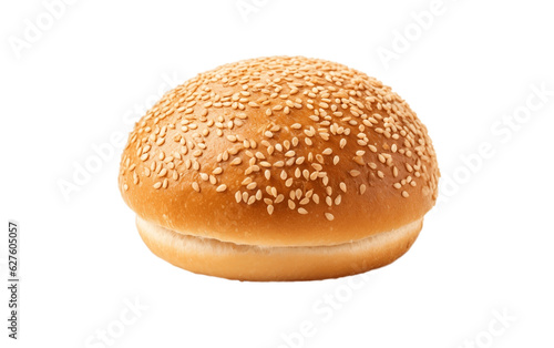 Sesame Roll isolated on transparent background. AI