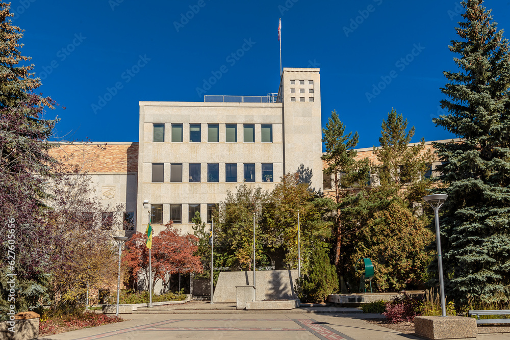 City Hall Square in the city of Saskatoon, Canada