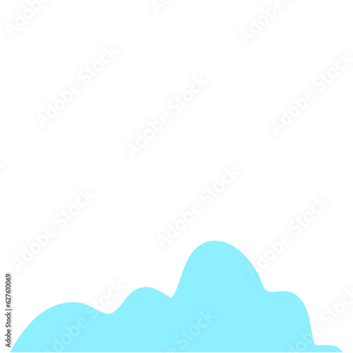 Fototapeta Naklejka Na Ścianę i Meble -  Blue Cloud Cartoon In Flat Style