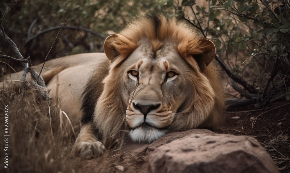 An old, abandoned lion lies forgotten An old, abandoned lion lies forgotten