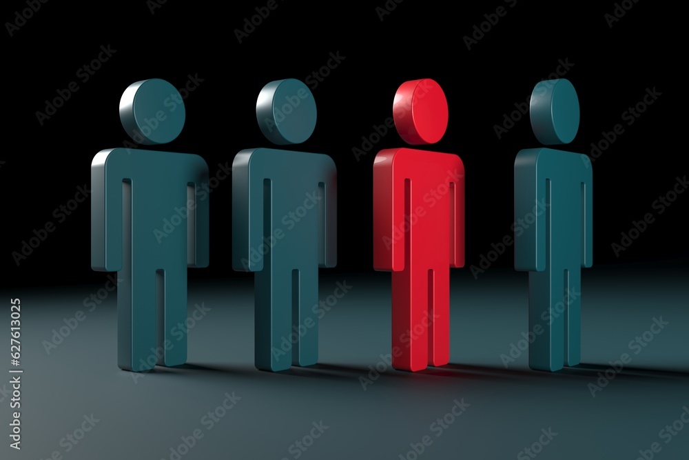 Different person figure in team group Different person figure in team group
