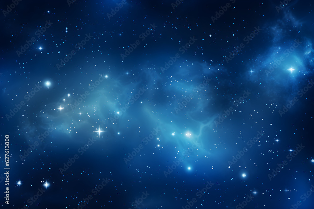 night sky with stars blue abstract background, AI generate