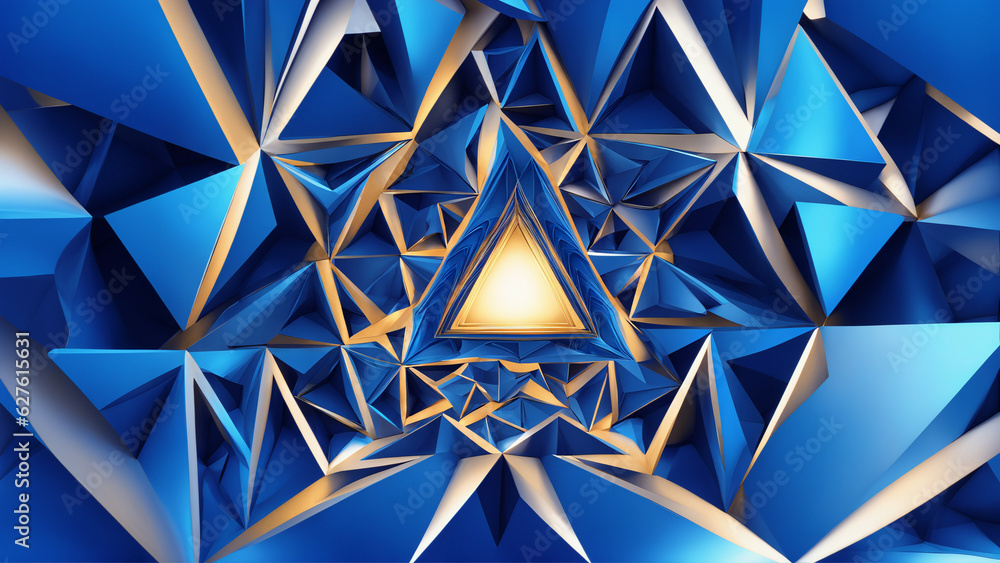 Abstract 3d rendering of blue crystal background. Futuristic polygonal background. Abstract 3d rendering of blue crystal background. Futuristic polygonal background.