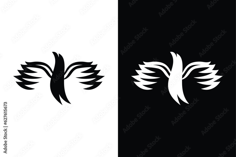 Obraz premium Abstract concept black and white color. Suitable for symbol, logo, company, brand name, icon, luxury, elegant, premium logo and many more.
