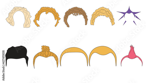 set of men hairstyles. good colours for hair