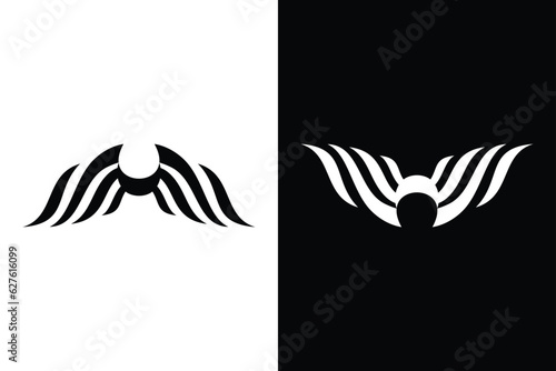 Abstract concept black and white color. Suitable for symbol, logo, company, brand name, icon, luxury, elegant, premium logo and many more.
