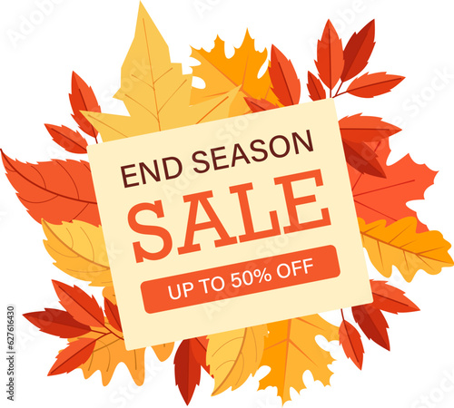 Autumn Leaves Sale Badge