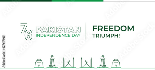Pakistan Independence Day Banner with Design