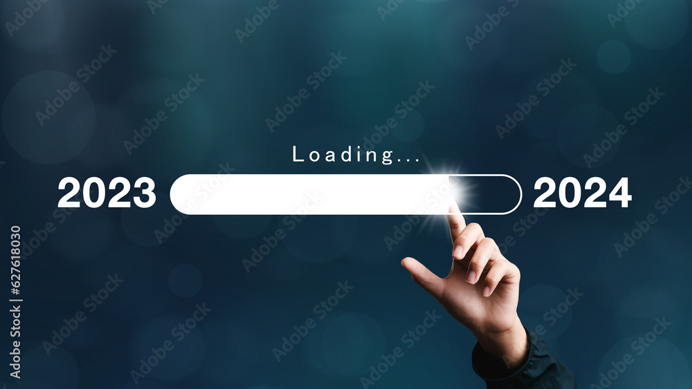 new year 2024 financial data calculation concept for new year 2024 investment analysis technology hand pressing button start 2024 new year 2024 financial data calculation concept for new year 2024 investment analysis technology hand pressing button start 2024