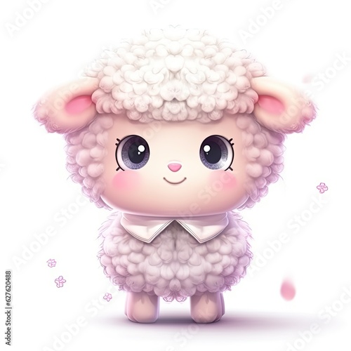 Wallpaper Mural Portrait of Sheep cartoon animal. Cute style character avatar. Generative AI Torontodigital.ca