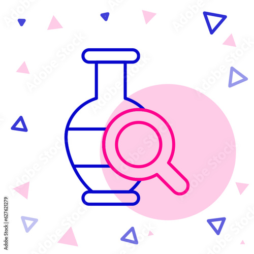 Line Ancient amphorae icon isolated on white background. Colorful outline concept. Vector
