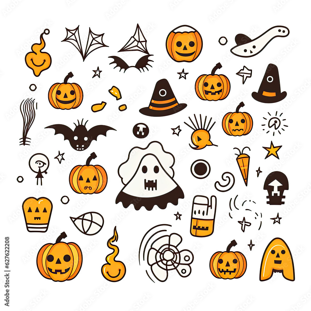 Halloween elements generative ai Halloween elements generative ai