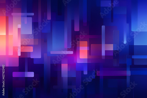 Background - tech style with Pink, purple and blue colors, abstract, flat design, minimalistic, illustration. - Generative AI