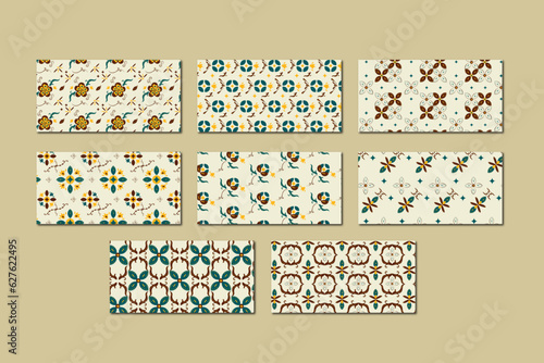 Batik Pattern Illustration Set