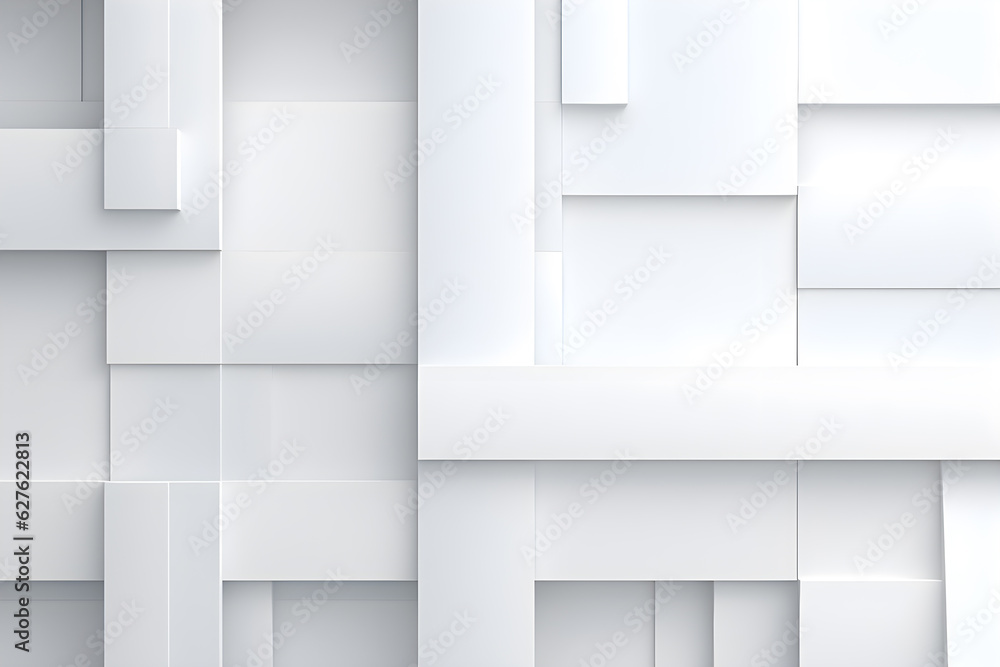 abstract 3D white squares lines modern and elegant modern background, AI generate abstract 3D white squares lines modern and elegant modern background, AI generate