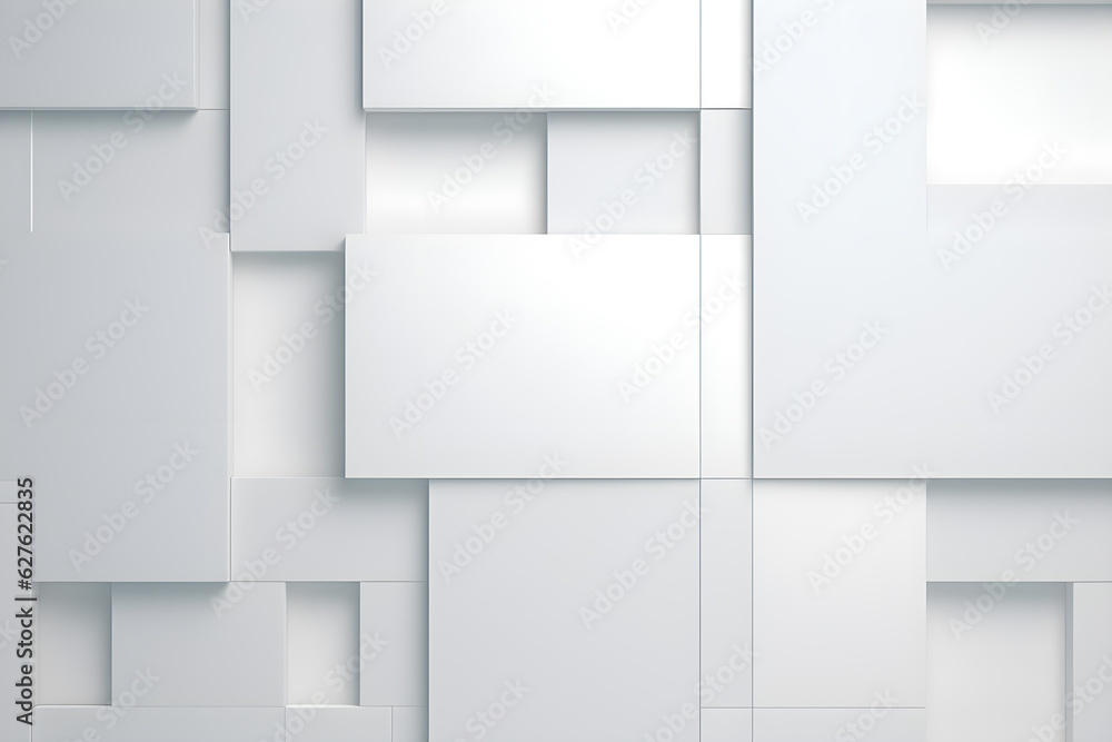 abstract 3D white squares lines modern and elegant modern background, AI generate abstract 3D white squares lines modern and elegant modern background, AI generate