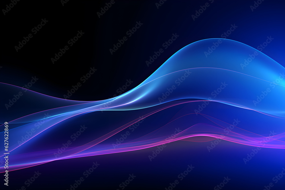 abstract digital light purple blue background with wavy line design, AI generate abstract digital light purple blue background with wavy line design, AI generate