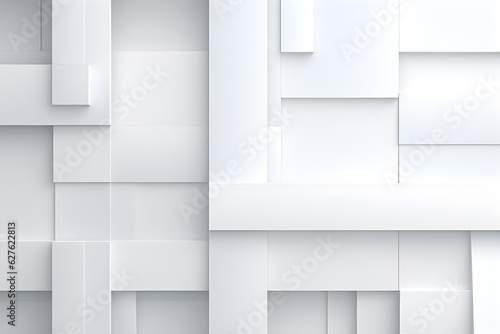 Wallpaper Mural abstract 3D white squares lines modern and elegant modern background, AI generate Torontodigital.ca