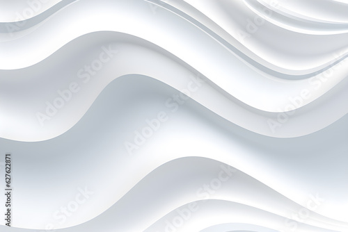 abstract wavy white background wave pattern design, AI generate