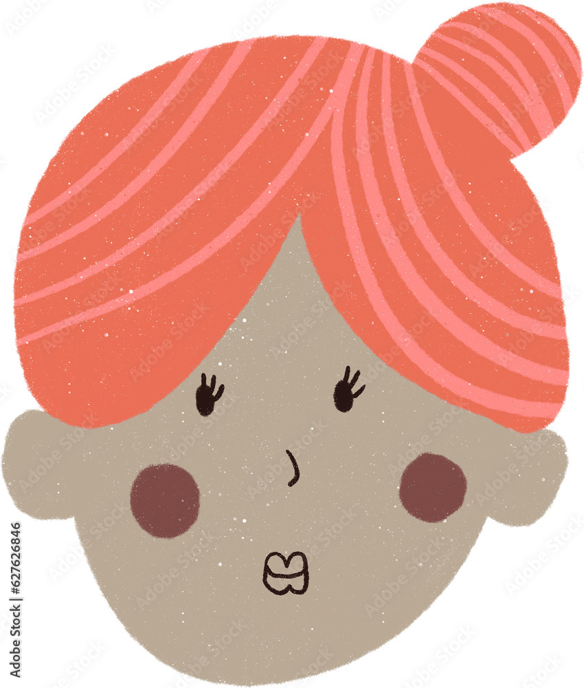 Girl Cartoon Hand drawn Illustration Girl Cartoon Hand drawn Illustration