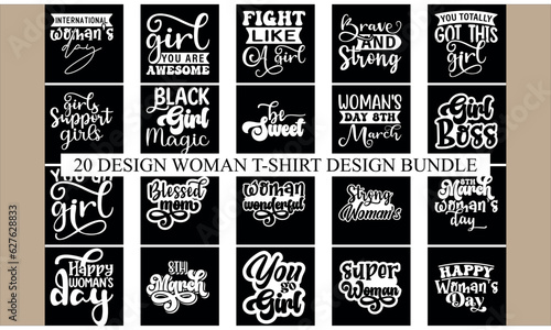Woman T-shirt Design Bundle 