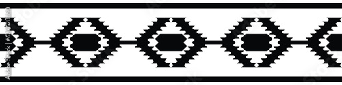 Seamless geometric border. Polynesian wrist tattoos Black bracelet pattern. Traditional Maori design for creating templates and printing patterns.