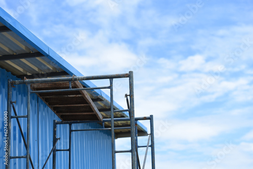 scaffolding on duty in construction site