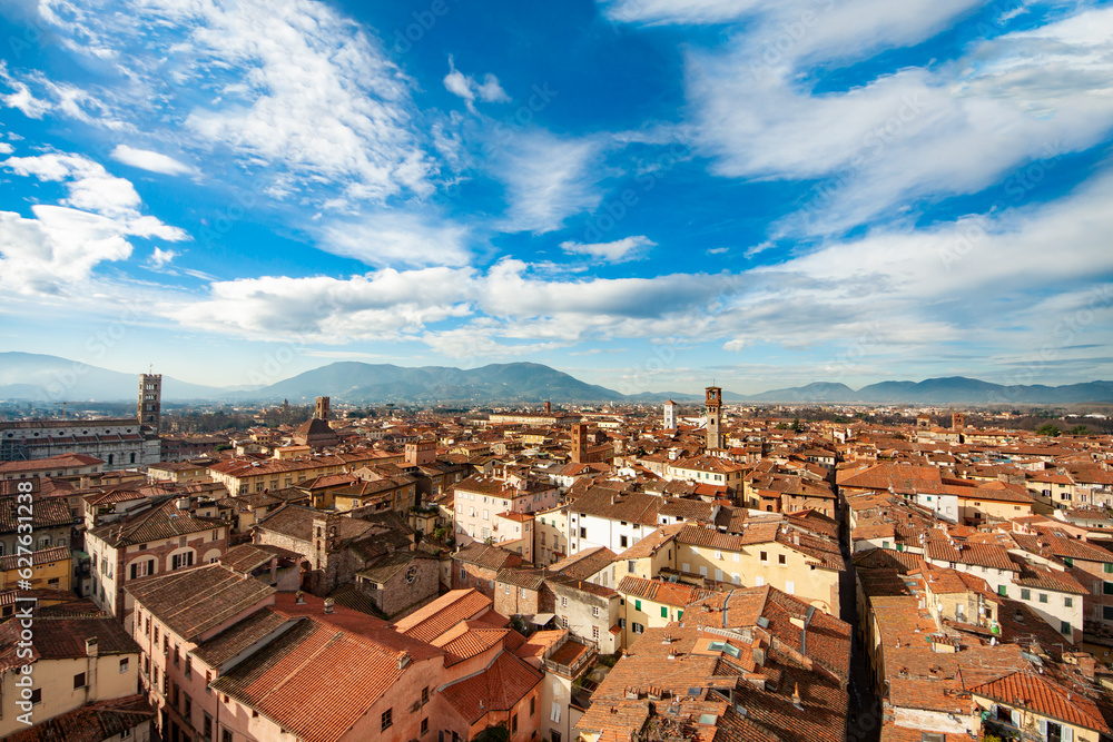 Landscape of Lucca city, Tuscany