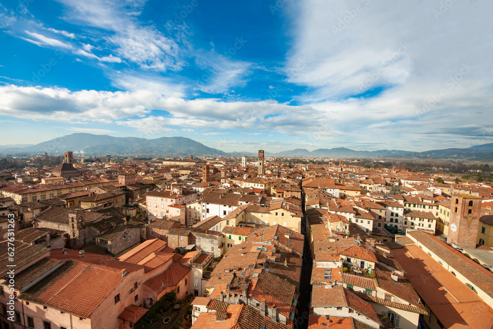 Landscape of Lucca city, Tuscany