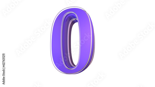 Purple design 3d number0