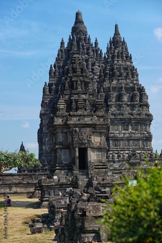 View of Prambanan Temple  Prambanan Temple is the largest and grandest Hindu temple ever built in ancient Java. Yogyakarta
