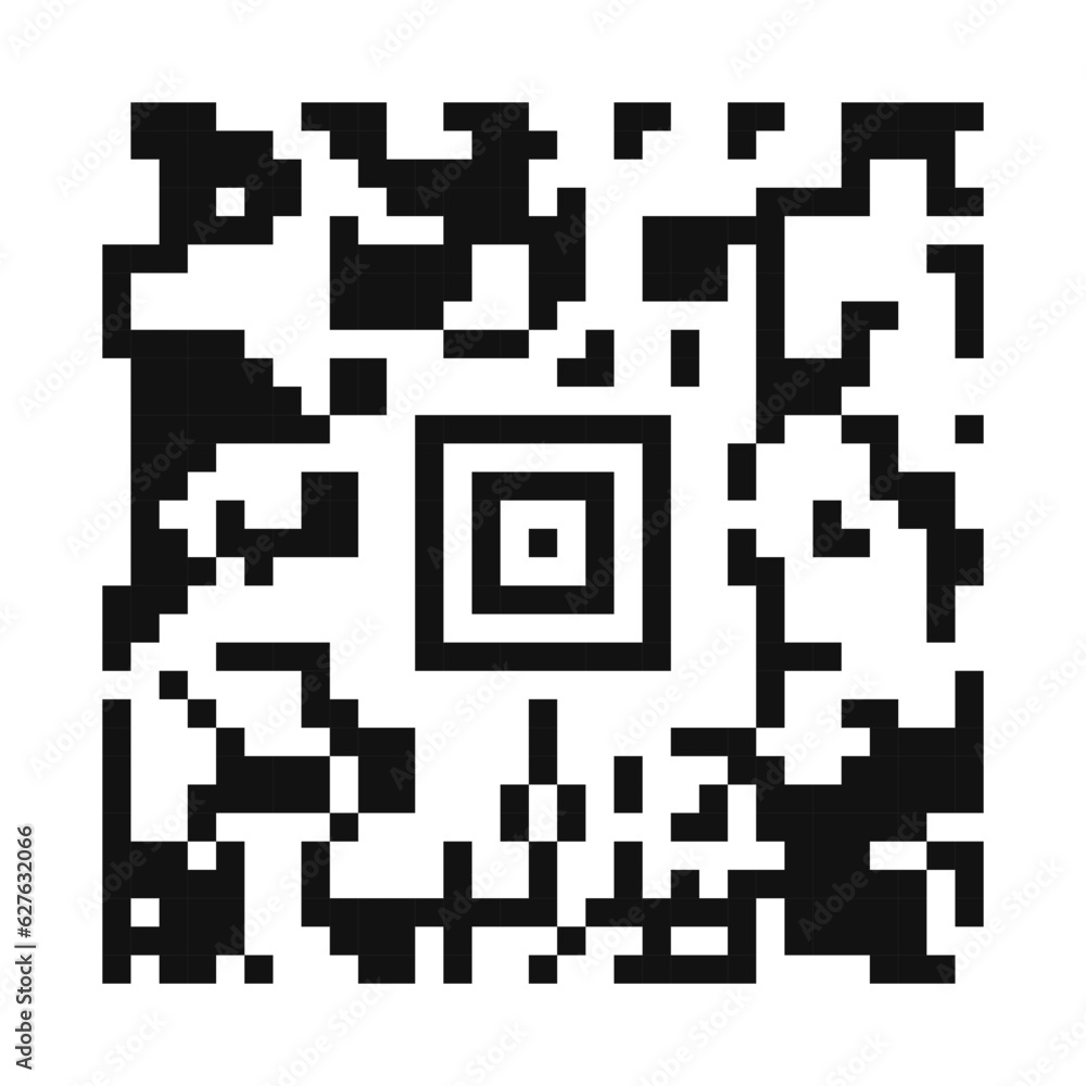 An example of a QR code. QR code icon. Quick response code for ...