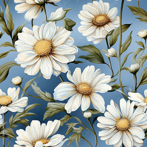 Flowers watercolor seamless patterns