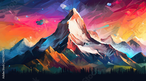 sunrise in the mountains