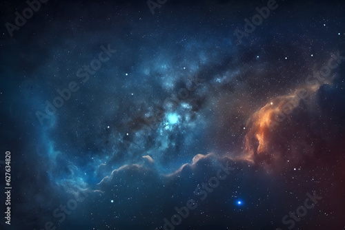 Night sky - Universe filled with stars, nebula and galaxy